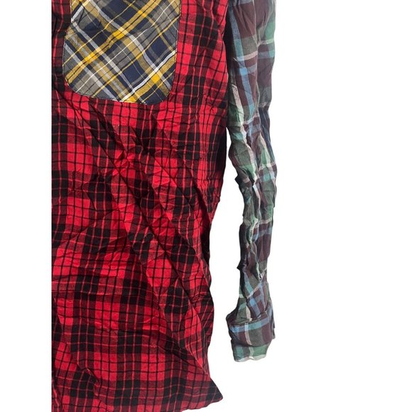 Live 4 Truth Patchwork Plaid Button-Up Shirt Multicolor Western Road Trip - Picture 8 of 11